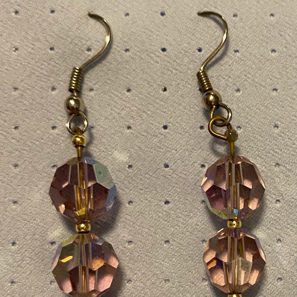 Lavender Crystal Earrings